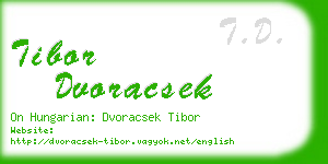 tibor dvoracsek business card